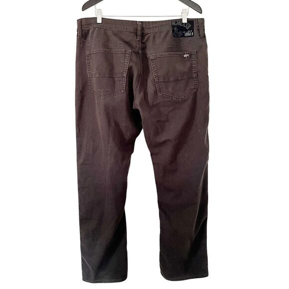 Buffalo David Bitton Black Ash Fred X Easy Fit Slim Straight Denim Jeans 36x32 - Picture 2 of 10